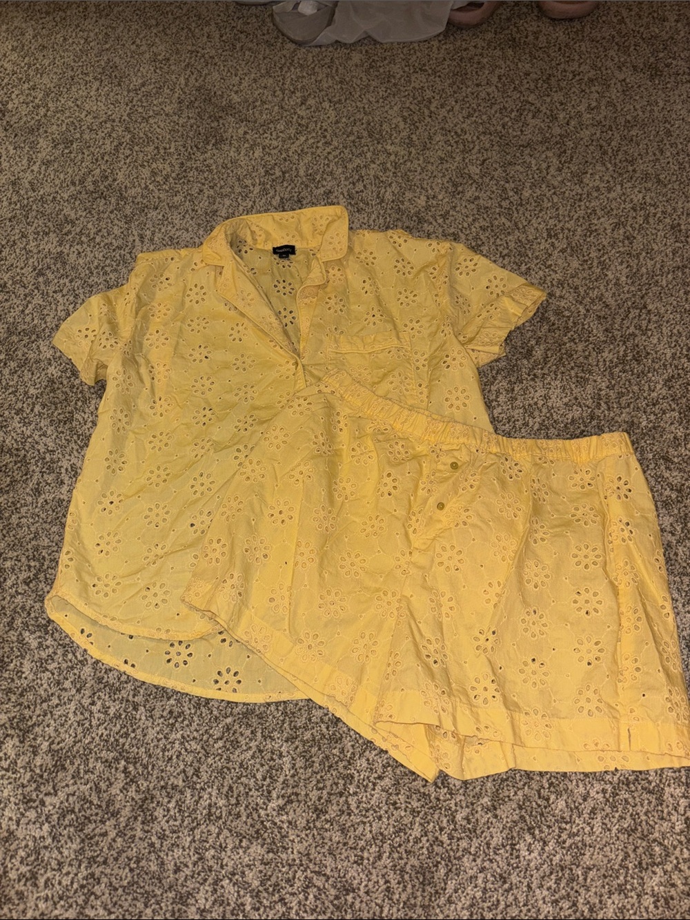 GapBody Yellow Eyelet Pajamas